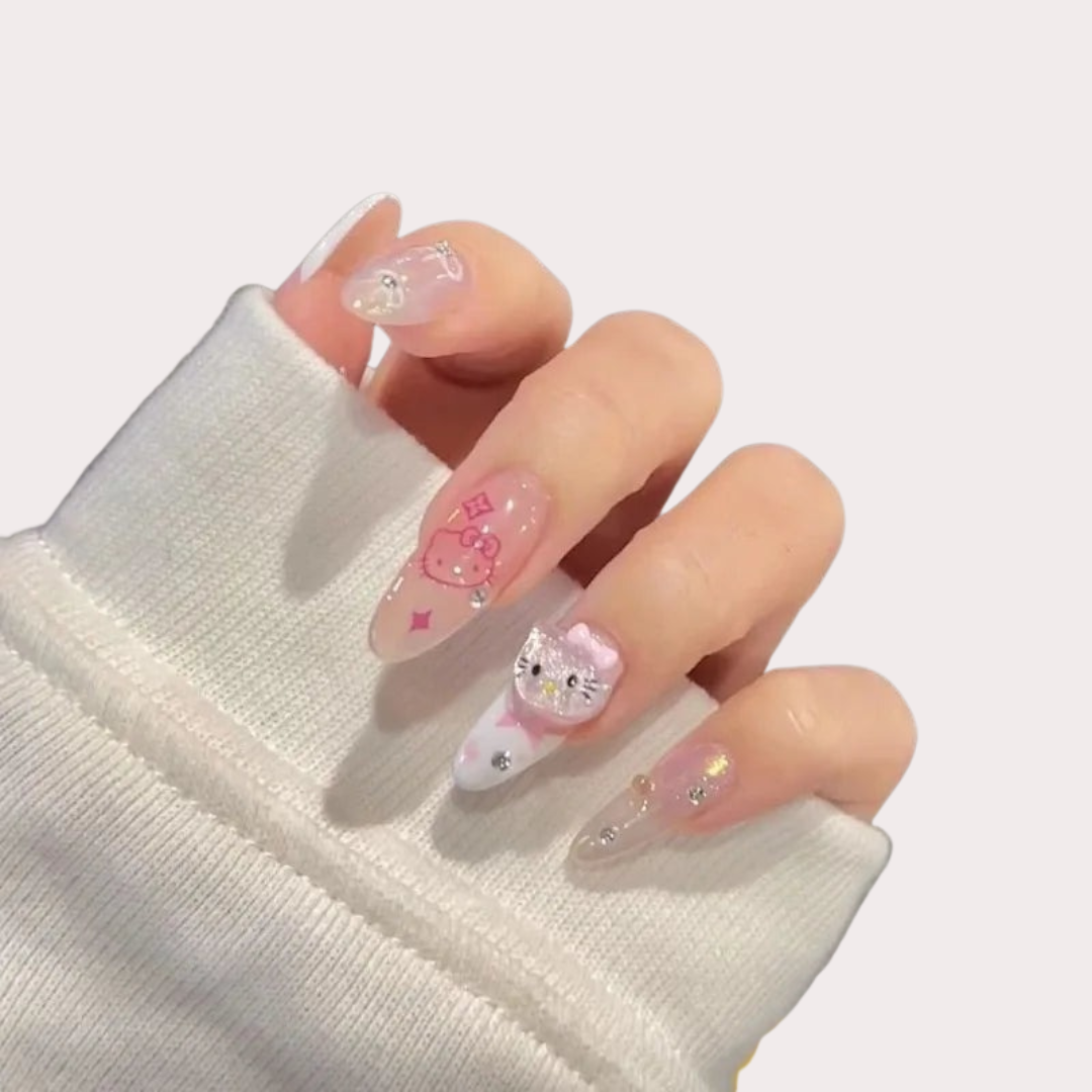 Almond Press on Nails