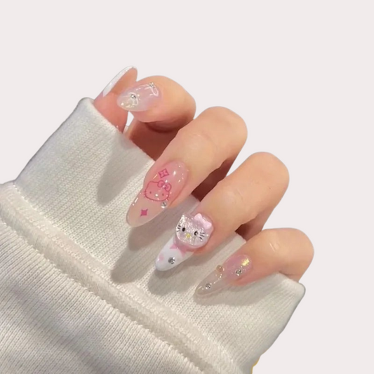 Almond Press on Nails